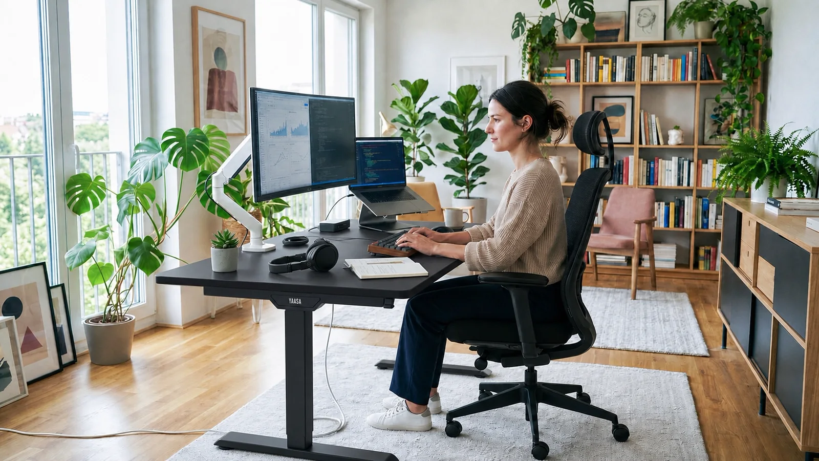 YAASA Homeoffice-Creative: ergonomischer Arbeitsplatz im Grünen